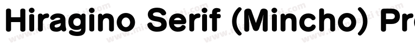 Hiragino Serif (Mincho) ProN字体转换